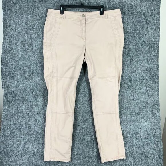 Chicos Pants Womens XL 3 Brooke Seamed Slim Leg Moto-Inspired Business Casual - Picture 1 of 6